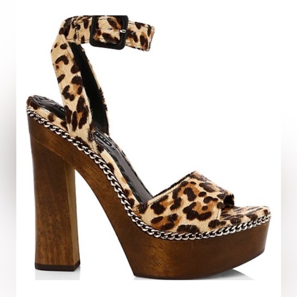 Alice + Olivia Faira Leopard Block Heels. Size 9 Retail- $650